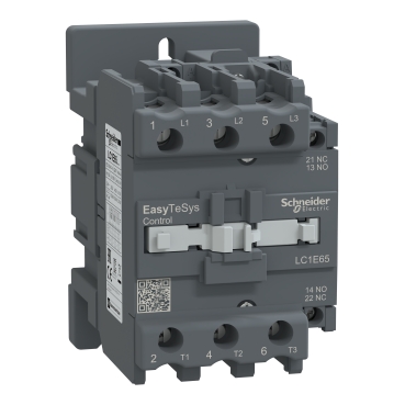 LC1E65M7 - Contactor,Easy TeSys Control,LC1E,3P(3NO),AC-3,<=440V,65A,220V AC coil,50Hz