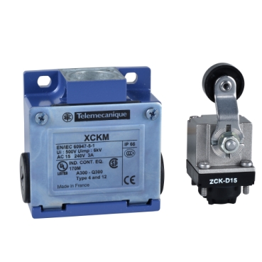 XCKM115 | Telemecanique Limit switch, XC Standard, XCKM, thermoplastic roller lever, 1NC+1 NO, snap action, Pg11