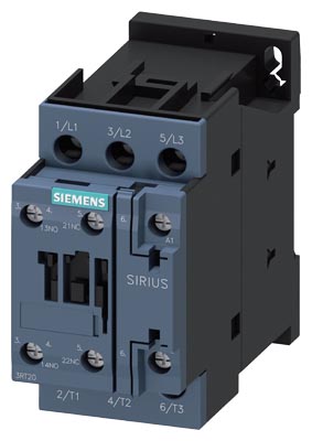 3RT2025-1AP00 | Siemens Contactor, AC-3e/AC-3, 17 A, 7.5 kW / 400 V, 3P, 220 VAC, 1 NO + 1 NC