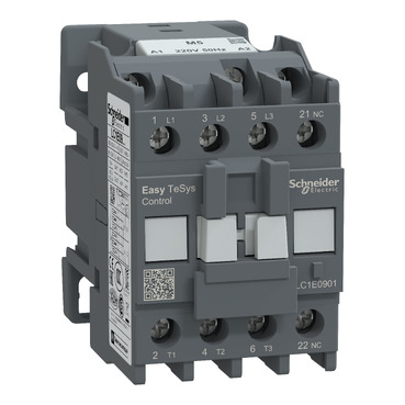 LC1E0910M7 | Contactor,Easy TeSys Control,LC1E,3P(3NO),AC-3,<=440V,9A,220V AC coil,50Hz,1NO auxiliary contact