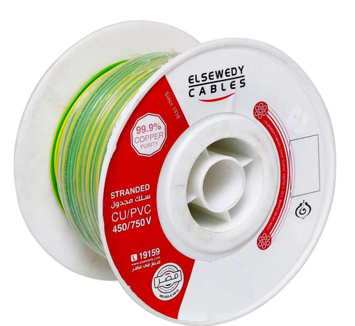 El Sewedy Electric Stranded Cable (1mm, Yellow/Green)